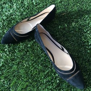 NWOT Nine West Cut Out Pointed Toe Suede Flats